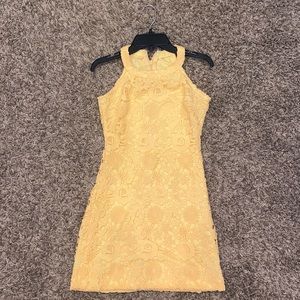 Yellow floral dress
